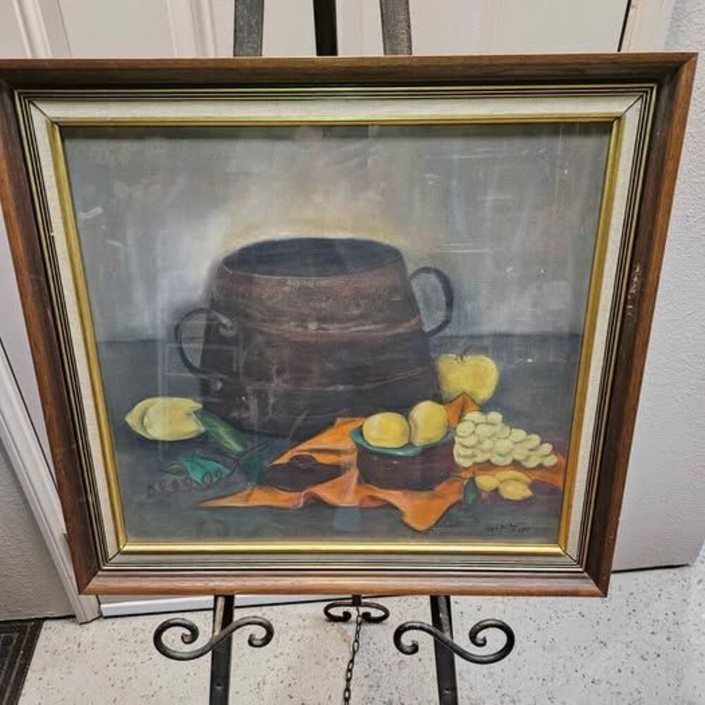 Vintage 1964 Still Life Oil Painting by Iris McGuire